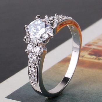 white gold plated ring